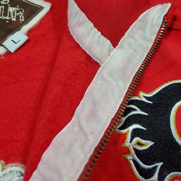 NHL Calgary Flames Red Zip up Sweater - Picture 5 of 9